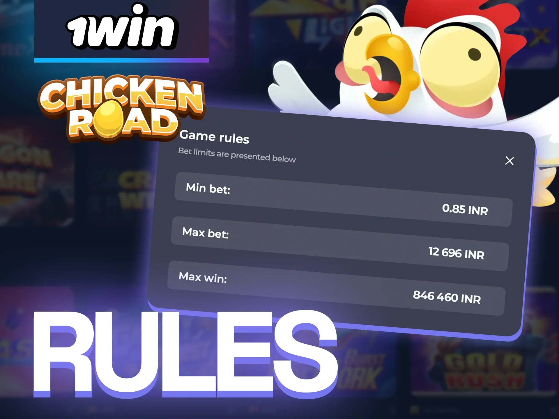 Before starting the game, learn the rules of Chicken Road at 1win.