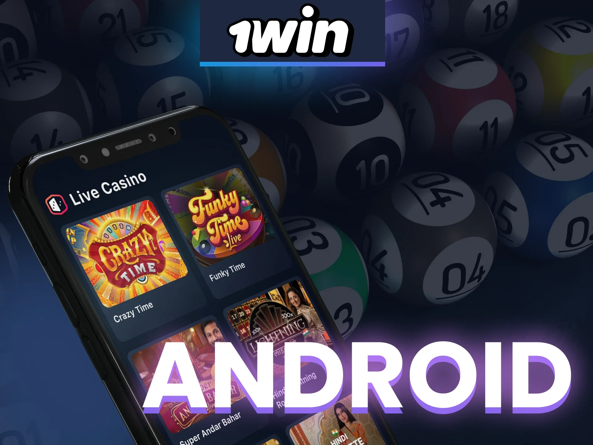 Download the 1win live casino app for Android.